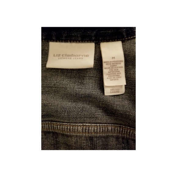 LIZ CLAIBORNE LIZWEAR Retro Blue Denim Button down Jean Jacket - Picture 6 of 7
